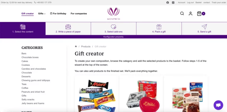 [Case Study] Monpresi.com – Full E-Commerce Store Creation That Revolutionised Gifting Services With Super Easy To Use Gift Set Creator.